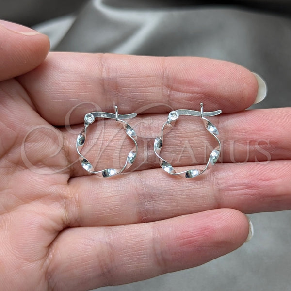 Sterling Silver Hoop Earrings — Small Hoop Polished 02. — alternate product view — SKU 157872 | Plata 925 aretes de aro — aro pequeño pulido 02. — SKU 157872