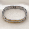Stainless Steel Solid Bracelet, Polished, Two Tone, 03.114.0225.4.08 (12 MM Thickness, 8 Inches Length)