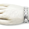 Stainless Steel Solid Bracelet, Polished, Steel Finish, 03.114.0225.5.08 (12 MM Thickness, 8 Inches Length)