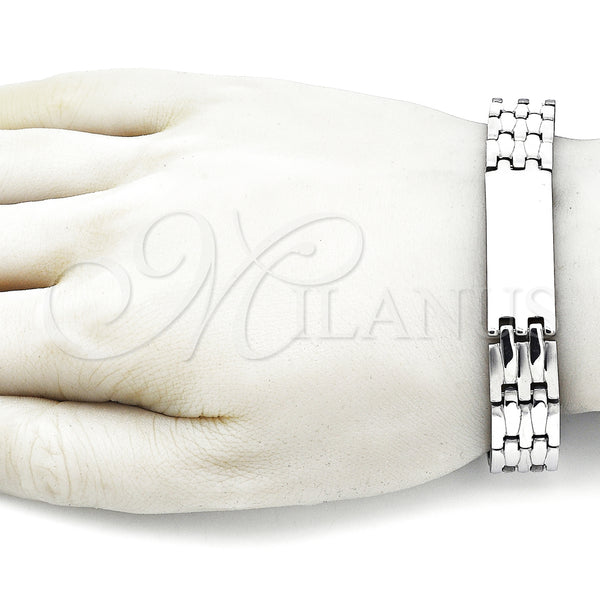 Stainless Steel Bracelet — Solid Bracelet Polished 03. 14 MM Thickness 9 — alternate product view — SKU 157884 | Acero Inoxidable brazalete — sólido Bracelet pulido 03. 14 MM Thickness 9 — SKU 157884