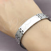 Stainless Steel Solid Bracelet, Polished, Steel Finish, 03.114.0218.3.09 (14 MM Thickness, 9 Inches Length)
