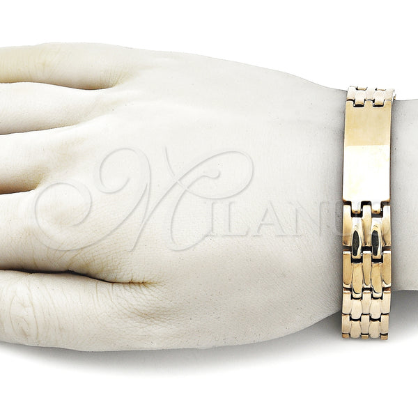 Stainless Steel Bracelet — Solid Bracelet Polished 03. 14 MM Thickness 9 — alternate product view — SKU 157885 | Acero Inoxidable brazalete — sólido Bracelet pulido 03. 14 MM Thickness 9 — SKU 157885