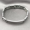 Stainless Steel Solid Bracelet, Polished, Steel Finish, 03.114.0365.1.09 (12 MM Thickness, 9 Inches Length)