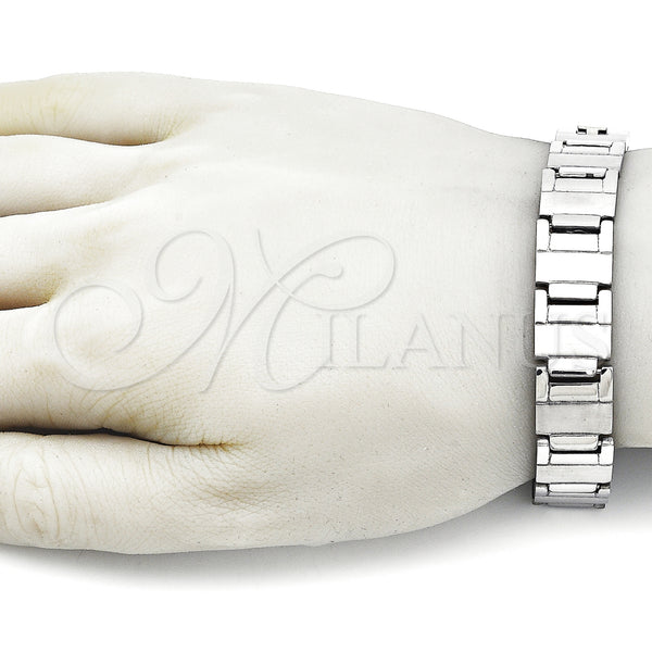 Stainless Steel Bracelet — Solid Bracelet Brushed 03. 14 MM Thickness 8 — alternate product view — SKU 157891 | Acero Inoxidable brazalete — sólido Bracelet Brushed 03. 14 MM Thickness 8 — SKU 157891