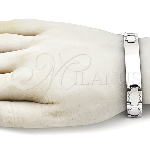 Stainless Steel Bracelet — Solid Bracelet Polished 03. 12 MM Thickness 9 — alternate product view — SKU 157892 | Acero Inoxidable brazalete — sólido Bracelet pulido 03. 12 MM Thickness 9 — SKU 157892
