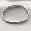 Stainless Steel Solid Bracelet, Polished, Steel Finish, 03.114.0247.2.08 (12 MM Thickness, 9 Inches Length)