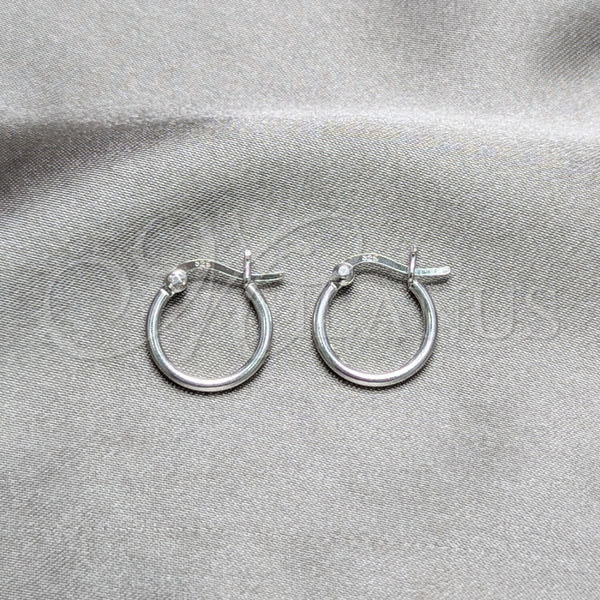 Sterling Silver Hoop Earrings — Small Hoop Polished 02. — main product view — SKU 157893 | Plata 925 aretes de aro — aro pequeño pulido 02. — SKU 157893