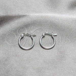 Sterling Silver Hoop Earrings — Small Hoop Polished 02. — main product view — SKU 157893 | Plata 925 aretes de aro — aro pequeño pulido 02. — SKU 157893