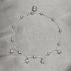 Sterling Silver Charm Anklet , Star and Ball Design, Polished, Silver Finish, 03.409.0041.10 (02 MM Thickness, 10 Inches Length)