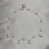 Sterling Silver Charm Anklet , Star and Ball Design, Polished, Silver Finish, 03.409.0041.10 (02 MM Thickness, 10 Inches Length)