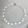 Sterling Silver Charm Anklet , Butterfly and Ball Design, Polished, Silver Finish, 03.409.0043.10 (02 MM Thickness, 10 Inches Length)