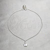 Sterling Silver Charm Anklet , Butterfly and Ball Design, Polished, Silver Finish, 03.409.0045.10 (02 MM Thickness, 10 Inches Length)