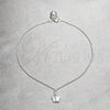 Sterling Silver Charm Anklet , Butterfly and Ball Design, Polished, Silver Finish, 03.409.0045.10 (02 MM Thickness, 10 Inches Length)
