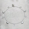 Sterling Silver Charm Anklet , Elephant Design, Polished, Silver Finish, 03.409.0049.10 (02 MM Thickness, 10 Inches Length)