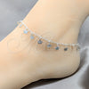 Sterling Silver Charm Anklet , Butterfly Design, Polished, Silver Finish, 03.409.0058.10 (01 MM Thickness, 10 Inches Length)