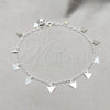Sterling Silver Charm Anklet , Polished, Silver Finish, 03.409.0065.10 (01 MM Thickness, 10 Inches Length)