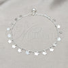 Sterling Silver Charm Anklet , Butterfly Design, Polished, Silver Finish, 03.409.0067.10 (01 MM Thickness, 10 Inches Length)