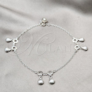 Sterling Silver Anklet — Charm Anklet Shell Design Polished 03. 01 MM — main product view — SKU 157933 | Plata 925 tobillera — Charm Anklet Shell diseño pulido 03. 01 MM — SKU 157933
