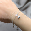 Sterling Silver Charm Bracelet, Elephant Design, Polished, Silver Finish, 03.409.0076.08 (01 MM Thickness, 8 Inches Length)