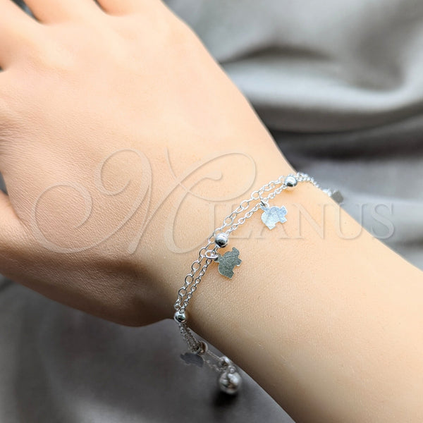Sterling Silver Bracelet — Charm Bracelet Elephant Design Polished 03. 01 MM — alternate product view — SKU 157937 | Plata 925 brazalete — Charm Bracelet Elephant diseño pulido 03. 01 MM — SKU 157937