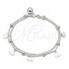 Sterling Silver Charm Bracelet, Elephant Design, Polished, Silver Finish, 03.409.0078.08 (01 MM Thickness, 8 Inches Length)