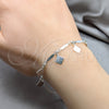Sterling Silver Charm Bracelet, Polished, Silver Finish, 03.409.0080.08 (01 MM Thickness, 8 Inches Length)
