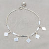 Sterling Silver Charm Bracelet, Polished, Silver Finish, 03.409.0080.08 (01 MM Thickness, 8 Inches Length)
