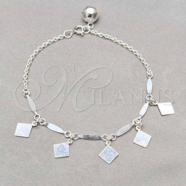 Sterling Silver Bracelet — Charm Bracelet Polished 03. 01 MM Thickness 8 — main product view — SKU 157939 | Plata 925 brazalete — Charm Bracelet pulido 03. 01 MM Thickness 8 — SKU 157939
