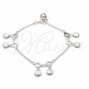 Sterling Silver Bracelet — Charm Bracelet Shell Design Polished 03. 01 MM — main product view — SKU 157940 | Plata 925 brazalete — Charm Bracelet Shell diseño pulido 03. 01 MM — SKU 157940