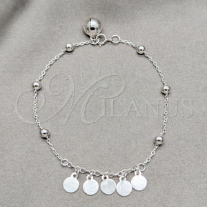 Sterling Silver Bracelet — Charm Bracelet Polished 03. 01 MM Thickness 8 — main product view — SKU 157942 | Plata 925 brazalete — Charm Bracelet pulido 03. 01 MM Thickness 8 — SKU 157942