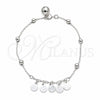 Sterling Silver Charm Bracelet, Polished, Silver Finish, 03.409.0083.08 (01 MM Thickness, 8 Inches Length)