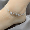 Sterling Silver Charm Anklet , Sun Design, Polished, Silver Finish, 03.409.0088.10 (01 MM Thickness, 10 Inches Length)