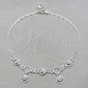 Sterling Silver Charm Anklet , Sun Design, Polished, Silver Finish, 03.409.0088.10 (01 MM Thickness, 10 Inches Length)