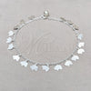 Sterling Silver Charm Anklet , Elephant Design, Polished, Silver Finish, 03.409.0090.10 (01 MM Thickness, 10 Inches Length)