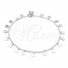 Sterling Silver Charm Anklet , Polished, Silver Finish, 03.409.0093.10 (01 MM Thickness, 10 Inches Length)