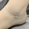 Sterling Silver Charm Anklet , Elephant and Ball Design, Polished, Silver Finish, 03.409.0094.10 (01 MM Thickness, 10 Inches Length)
