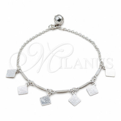 Sterling Silver Charm Bracelet, Polished, Silver Finish, 03.409.0095.08 (01 MM Thickness, 8 Inches Length) for wholesale, main product view