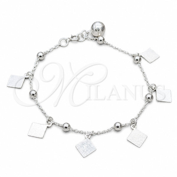 Sterling Silver Bracelet — Charm Bracelet Ball Design Polished 03. 01 MM — main product view — SKU 157957 | Plata 925 brazalete — Charm Bracelet Ball diseño pulido 03. 01 MM — SKU 157957