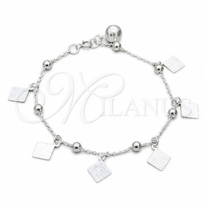 Plateada Plata Esterlina Pulsera, vista principal del producto de Plata 925 por Mayoreo, vista principal del producto