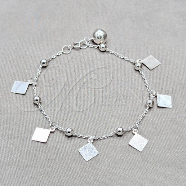 Sterling Silver Bracelet — Charm Bracelet Ball Design Polished 03. 01 MM — main product view — SKU 157957 | Plata 925 brazalete — Charm Bracelet Ball diseño pulido 03. 01 MM — SKU 157957