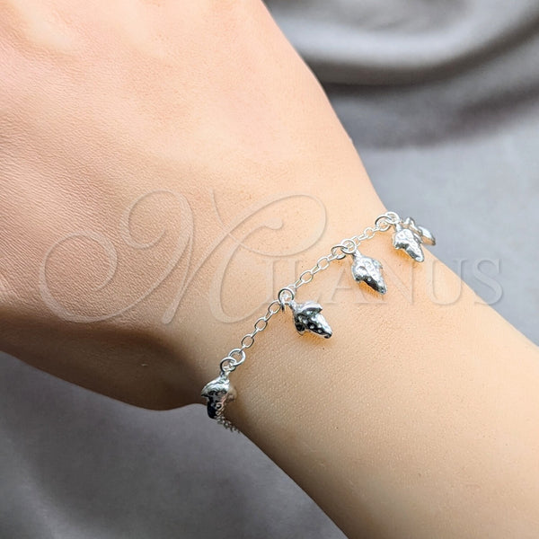 Sterling Silver Bracelet — Charm Bracelet Grape Design Polished 03. 01 MM — alternate product view — SKU 157959 | Plata 925 brazalete — Charm Bracelet Grape diseño pulido 03. 01 MM — SKU 157959