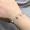 Sterling Silver Charm Bracelet, Grape Design, Polished, Silver Finish, 03.409.0100.08 (01 MM Thickness, 8 Inches Length)