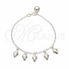 Sterling Silver Charm Bracelet, Grape Design, Polished, Silver Finish, 03.409.0100.08 (01 MM Thickness, 8 Inches Length)