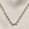 Oro Laminado Basic Necklace, Gold Filled Style Puff Mariner Design, Polished, Golden Finish, 04.63.1310.22