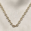 Oro Laminado Basic Necklace, Gold Filled Style Puff Mariner Design, Polished, Golden Finish, 04.63.1310.22 (Thickness, 22 Inches Length)