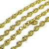 Oro Laminado Basic Necklace, Gold Filled Style Puff Mariner Design, Polished, Golden Finish, 04.63.1310.22 (Thickness, 22 Inches Length)