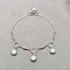 Sterling Silver Charm Bracelet, Shell Design, Polished, Silver Finish, 03.409.0101.08 (01 MM Thickness, 8 Inches Length)