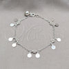 Sterling Silver Charm Bracelet, Sun Design, Polished, Silver Finish, 03.409.0102.08 (01 MM Thickness, 8 Inches Length)