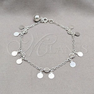 Sterling Silver Bracelet — Charm Bracelet Sun Design Polished 03. 01 MM — main product view — SKU 157962 | Plata 925 brazalete — Charm Bracelet Sun diseño pulido 03. 01 MM — SKU 157962