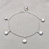 Sterling Silver Charm Bracelet, Shell Design, Polished, Silver Finish, 03.409.0104.08 (01 MM Thickness, 8 Inches Length)
